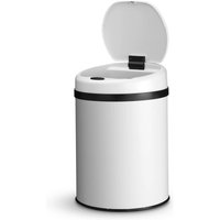 Automatik Mülleimer mit Sensor 30L - elektrischer Abfalleimer, Bewegungssensor, automatischer Deckel, wasserdicht, Klemmring, Küche - Weiß - Juskys von Juskys