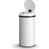 Automatik Mülleimer mit Sensor 40L - elektrischer Abfalleimer, Bewegungssensor, automatischer Deckel, wasserdicht, Klemmring, Küche - Weiß - Juskys von Juskys