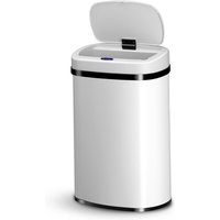 Automatik Mülleimer mit Sensor 50L - elektrischer Abfalleimer, Bewegungssensor, automatischer Deckel, wasserdicht, rechteckig, Küche - Weiß - Juskys von Juskys