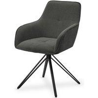 Drehstuhl Clyde mit Armlehne - Stoff Bezug - Esszimmerstuhl modern - Polsterstuhl Esszimmer - 120 kg belastbar - Stuhl Cord Hellgrau - Juskys Drehstuhl Clyde mit Armlehne - Stoff Bezug - Esszimmerstuhl modern - Polsterstuhl Esszimmer - 120 kg belastbar - Stuhl Cord Hellgrau - Juskys von Juskys