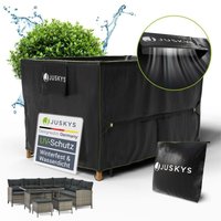 Juskys - Gartenmöbel Abdeckplane CoverSafe Pro 120x90x75 cm - winterfest & wasserdicht - Schutzhülle für Gartentisch, UV-Schutz, Abdeckhaube von Juskys