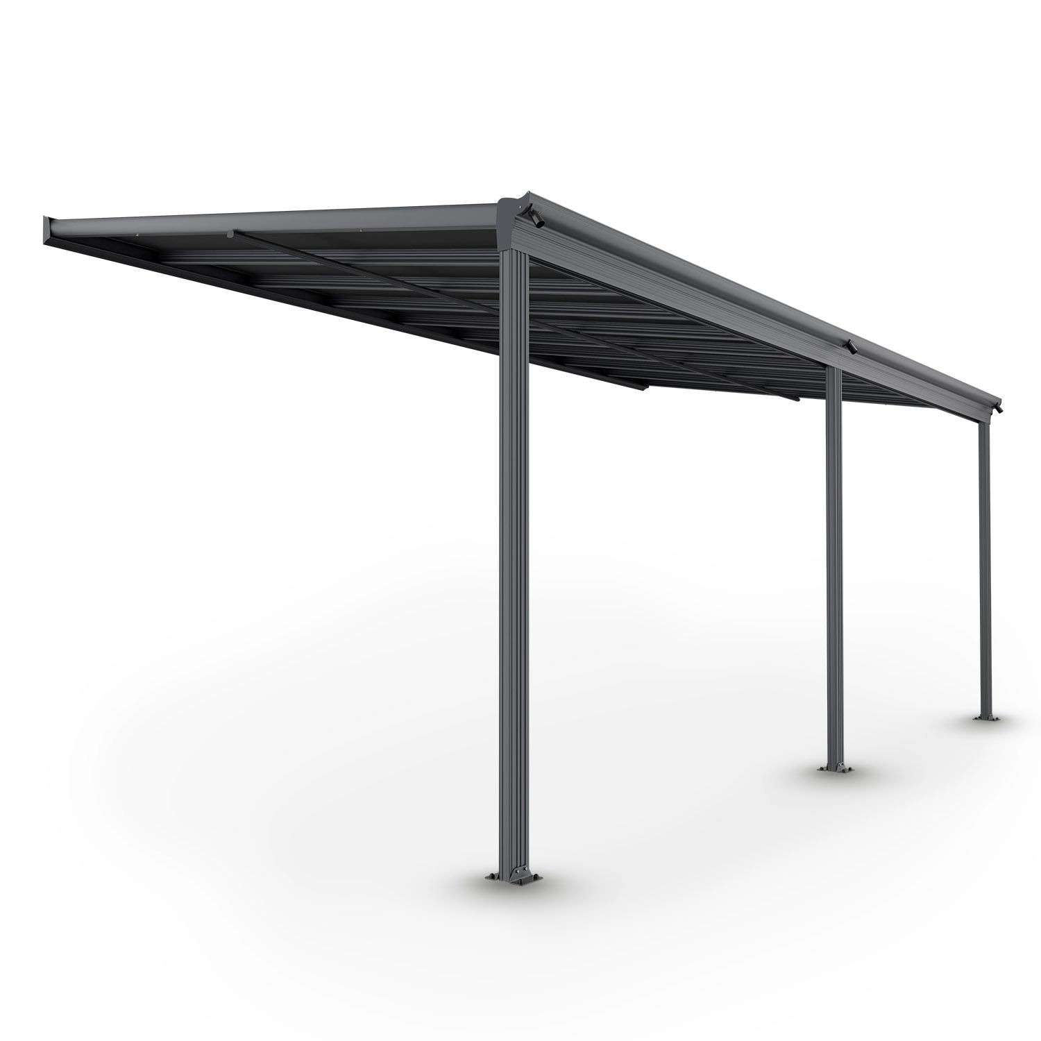 Juskys Aluminium Terrassendach Borneo 5,5x3m mit Doppelstegplatten Dunkelgrau Juskys Aluminium Terrassendach Borneo 5,5x3m mit Doppelstegplatten Dunkelgrau von Juskys