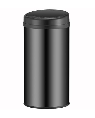 Juskys Automatik Mülleimer mit Sensor 40L - elektrischer Abfalleimer, Bewegungssensor, automatischer Deckel, wasserdicht, Klemmring, Küche - Schwarz von Juskys
