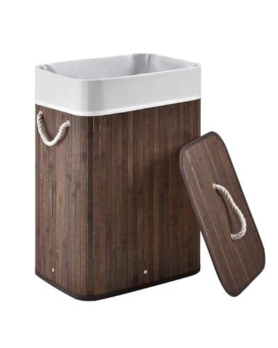 Juskys Bambus Wäschekorb Curly Braun 72L - Hygienischer & Faltbarer Wäschekorb mit Deckel, Tragegriff & Wäschesack - Natürliche Bambus Optik Juskys Bambus Wäschekorb Curly Braun 72L - Hygienischer & Faltbarer Wäschekorb mit Deckel, Tragegriff & Wäschesack - Natürliche Bambus Optik von Juskys