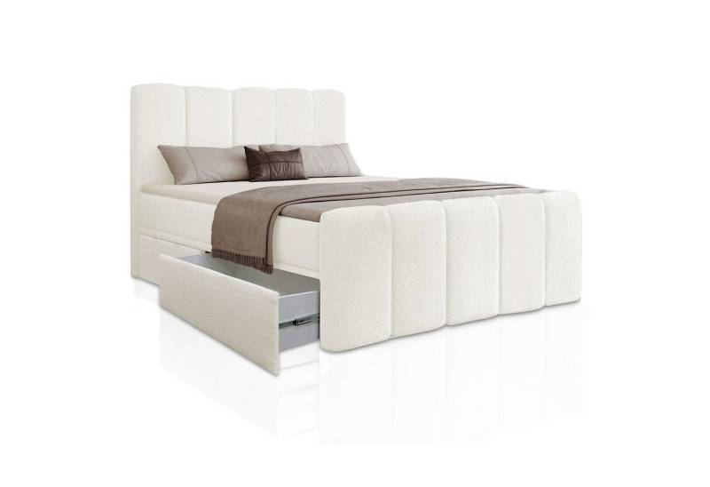 Juskys Boxspringbett Manitoba, Bett mit Federkernmatratze, Topper und Bettkasten mit zwei Schubladen Juskys Boxspringbett Manitoba, Bett mit Federkernmatratze, Topper und Bettkasten mit zwei Schubladen von Juskys