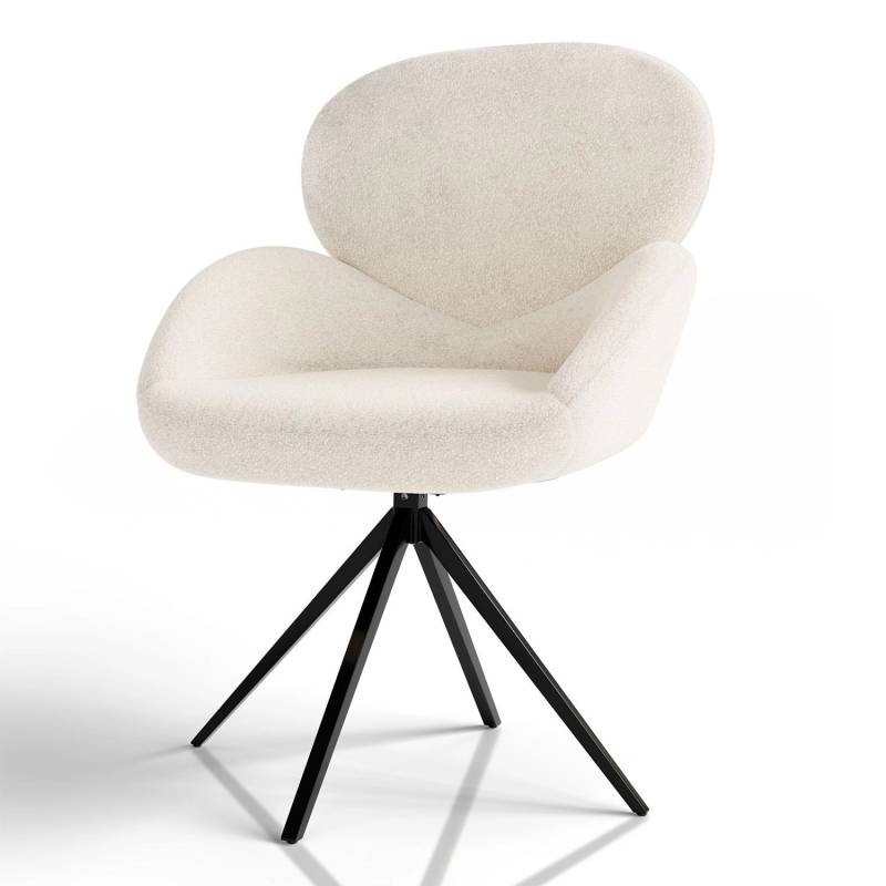 Juskys Drehstuhl Albano Bouclé Creme von Juskys