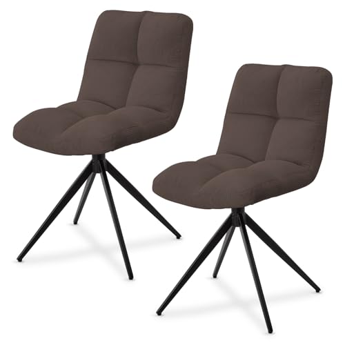 Juskys Drehstuhl Dallas Cord 2er Set - Esszimmerstühle, drehbar, Cord Bezug, Stuhl 120 kg belastbar, Stühle, Esszimmer, Esszimmerstuhl - Braun Juskys Drehstuhl Dallas Cord 2er Set - Esszimmerstühle, drehbar, Cord Bezug, Stuhl 120 kg belastbar, Stühle, Esszimmer, Esszimmerstuhl - Braun von Juskys