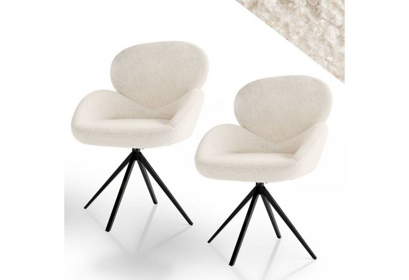 Juskys Esszimmerstuhl Albano (2 St), 360° drehbar, verstellbare Füße, einfache Montage, modernes Design von Juskys