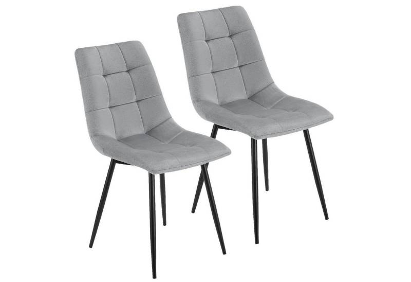 Juskys Esszimmerstuhl Blanca (2 St), bequeme Sitzform, 120 kg belastbar, weich gepolstert von Juskys