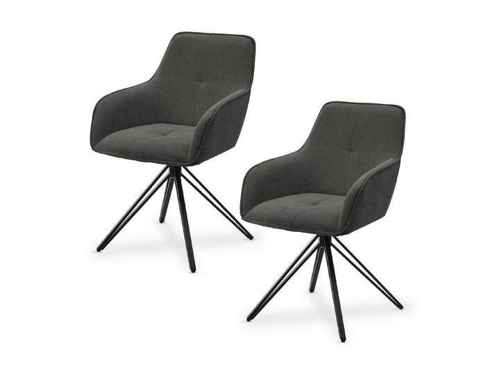 Juskys Esszimmerstuhl Clyde, 2er Set, Stoff Bezug, gesteppte Polsterung, bis 120 kg belastbar, grau silberfarben, Hellgrau Juskys Esszimmerstuhl Clyde, 2er Set, Stoff Bezug, gesteppte Polsterung, bis 120 kg belastbar, grau silberfarben, Hellgrau von Juskys