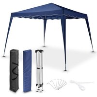 Juskys Faltpavillon Vivara 3x3 m – Pop-up Pavillon höhenverstellbar, UV50+ & wasserabweisend – Gartenzelt mit Tasche – Partyzelt für Garten – blau von Juskys