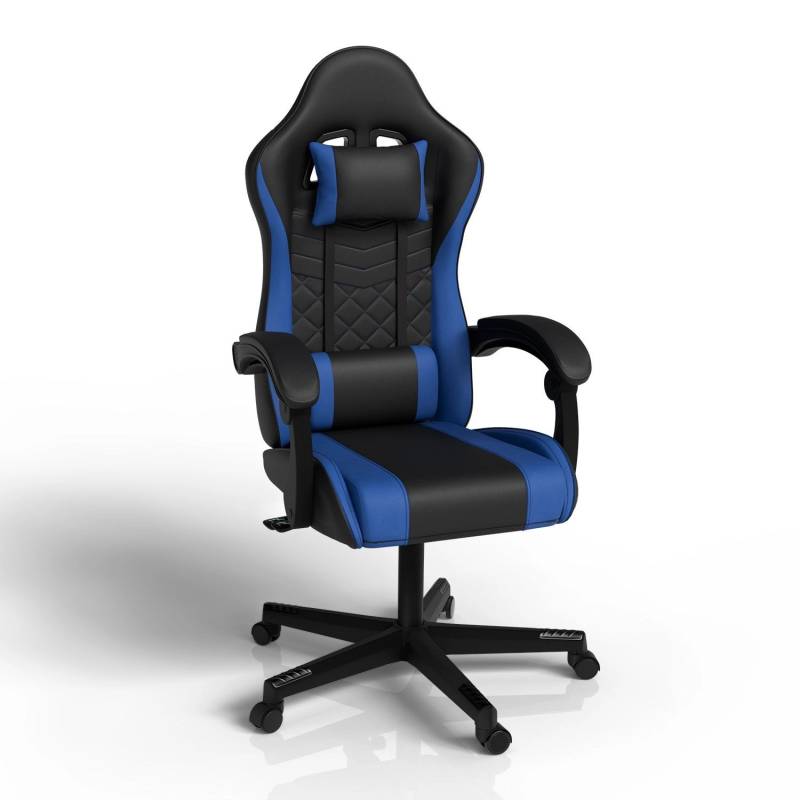 Juskys Gamingstuhl HyperSeat Schwarz/Blau von Juskys