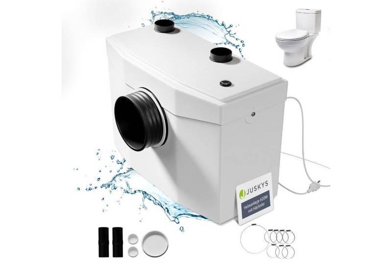 Juskys Hebeanlage, mit Häcksler und 3 Zuläufen, 600 W, bis zu 7 m Höhe von Juskys