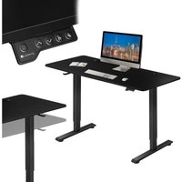 Höhenverstellbarer Schreibtisch 120x60cm - Elektrisch stufenlos verstellbar Bürotisch Sitz- & Stehtisch Speicherplatz Memory-Funktion - Schwarz von Juskys