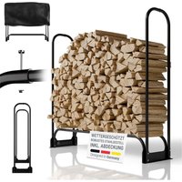 Juskys Kaminholzregal M 130x117x36 cm – Schwarz, Brennholzregal aus Stahl mit Abdeckung, Holzunterstand für Garten & Terrasse, 200 kg belastbar Juskys Kaminholzregal M 130x117x36 cm – Schwarz, Brennholzregal aus Stahl mit Abdeckung, Holzunterstand für Garten & Terrasse, 200 kg belastbar von Juskys