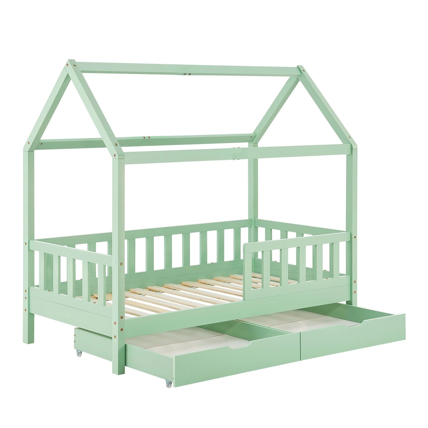 Juskys Kinderbett Marli 90 x 200 cm mit Bettkasten Mint Juskys Kinderbett Marli 90 x 200 cm mit Bettkasten Mint von Juskys