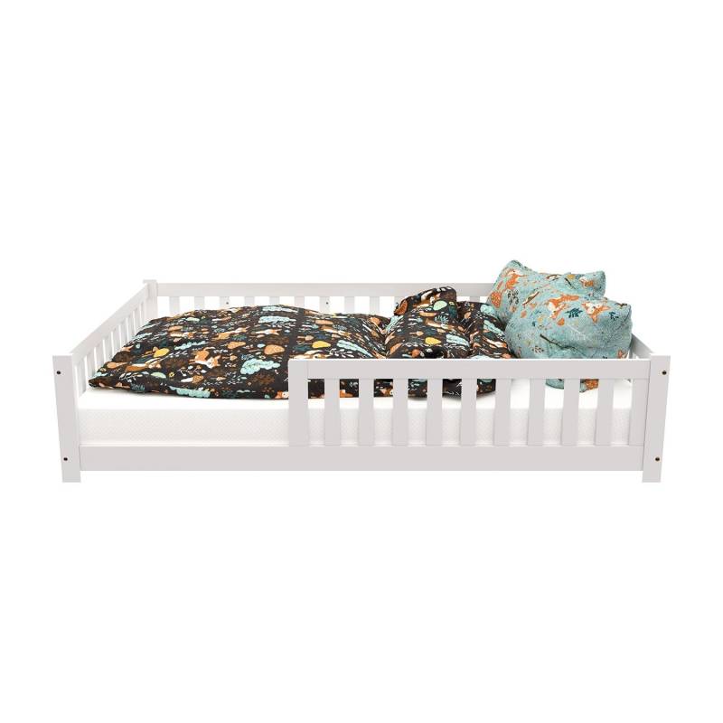 Juskys Kinderbett Naya 140 x 200 cm mit Matratze Weiß Juskys Kinderbett Naya 140 x 200 cm mit Matratze Weiß von Juskys