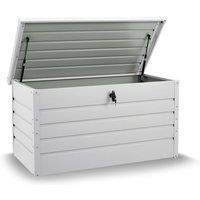 Metall Aufbewahrungsbox Limani 380 Liter - Outdoor Box - wasserdicht, abschließbar - Gartenbox, Auflagenbox, Kissenbox für Garten Weiß - Juskys von Juskys