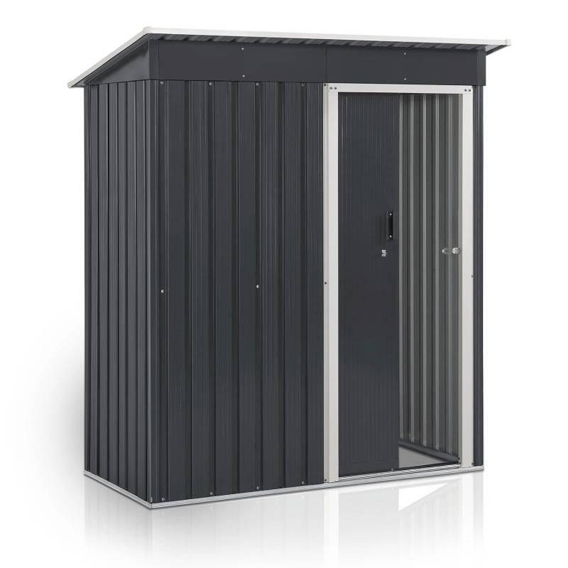 Juskys Metall Gerätehaus S mit Pultdach Anthrazit von Juskys