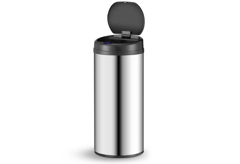 Juskys Mülleimer, 30 L Volumen, mit Sensor, geräuscharmes Öffnen / Schließen, rostfrei von Juskys
