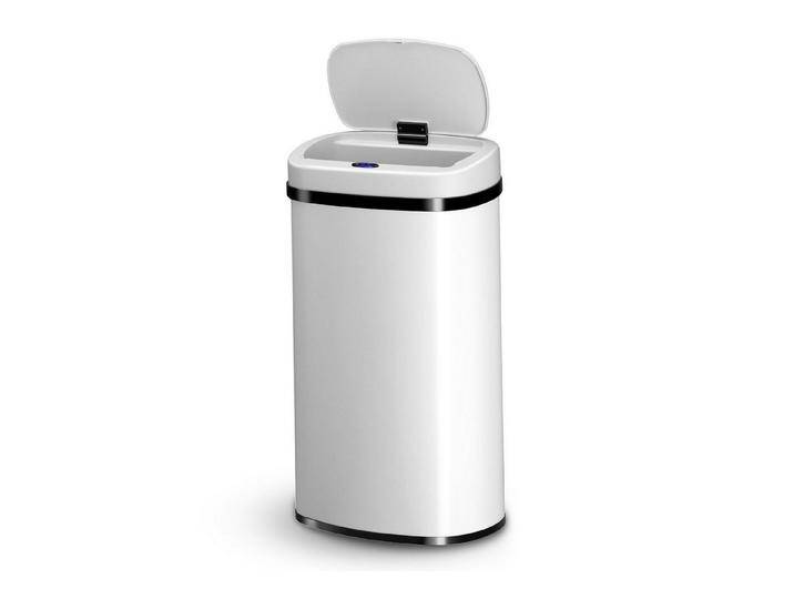 Juskys Mülleimer, 60 L, rostfrei, intelligenter Sensor, batteriebetrieben, geräuscharm, weiß, Weiß Juskys Mülleimer, 60 L, rostfrei, intelligenter Sensor, batteriebetrieben, geräuscharm, weiß, Weiß von Juskys