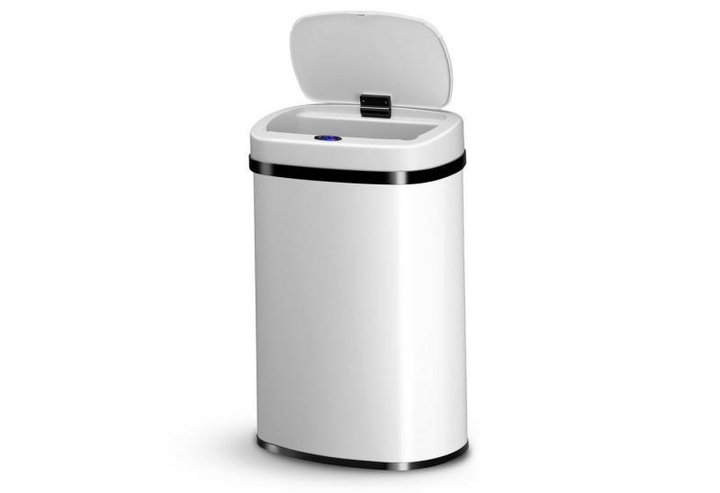 Juskys Mülleimer, 50 L, rostfrei, intelligenter Sensor, batteriebetrieben, geräuscharm von Juskys
