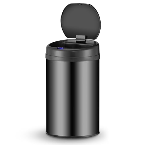 Juskys Mülleimer Küche mit Bewegungssensor Schwarz 30L - Runder Abfalleimer mit Klemmring für Müllbeutel - Rostfreier Stahl - Kontaktloses Entsorgen Juskys Mülleimer Küche mit Bewegungssensor Schwarz 30L - Runder Abfalleimer mit Klemmring für Müllbeutel - Rostfreier Stahl - Kontaktloses Entsorgen von Juskys