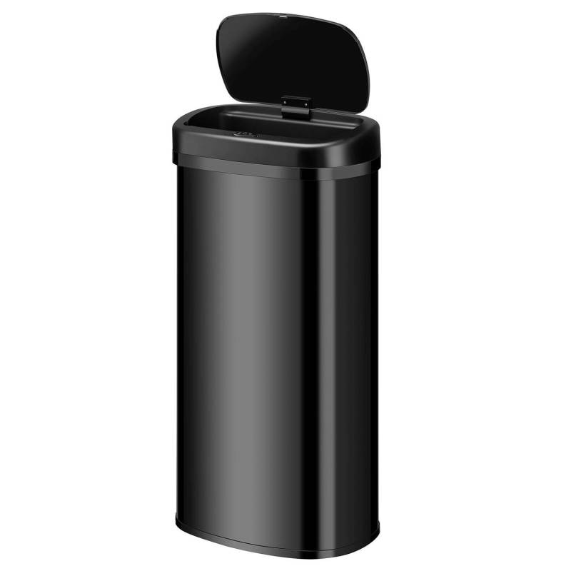 Juskys Mülleimer Viereckig mit Sensor 70 L Schwarz von Juskys