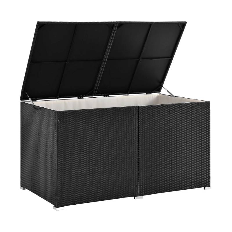 Juskys Polyrattan Gartenmöbel Auflagenbox Ikaria mit Innenplane in Schwarz von Juskys