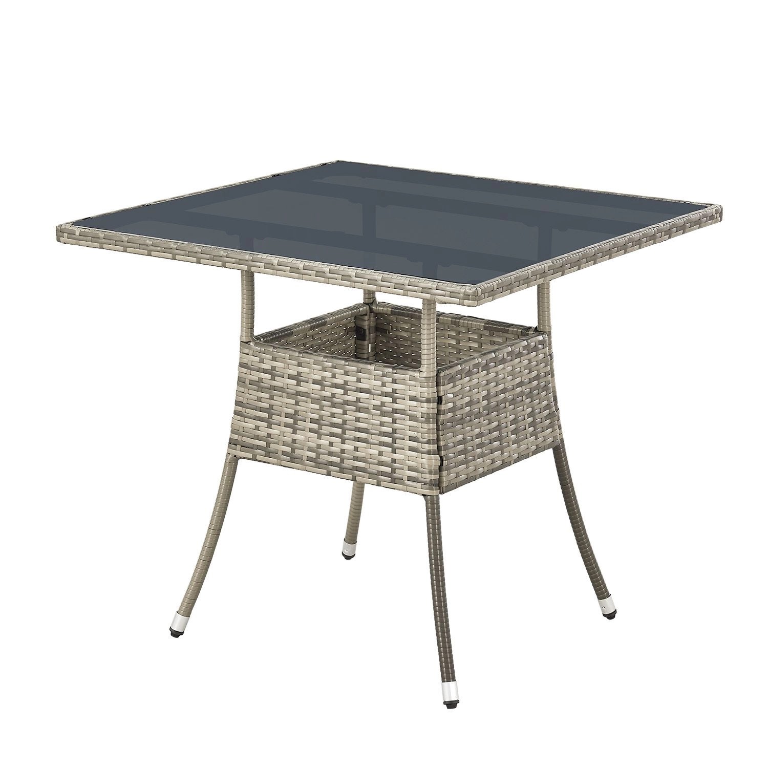 Juskys Polyrattan Gartentisch Yoro Quadratisch Grau 80x80 cm Juskys Polyrattan Gartentisch Yoro Quadratisch Grau 80x80 cm von Juskys