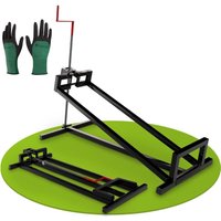 Rasentraktorheber bis 400 kg - 45° Heber für Rasenmäher, Aufsitzmäher und Rasentraktor - Aufsitzrasenmäher Hebebühne Hebevorrichtung in Schwarz von Juskys
