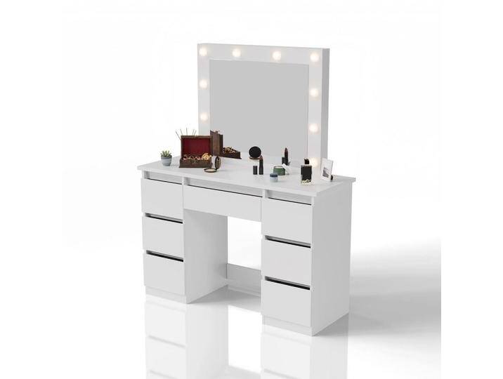 Juskys SCHMINKTISCH, Weiß, Holz, 110x141x40 cm, Schlafzimmer, Schminktische von Juskys