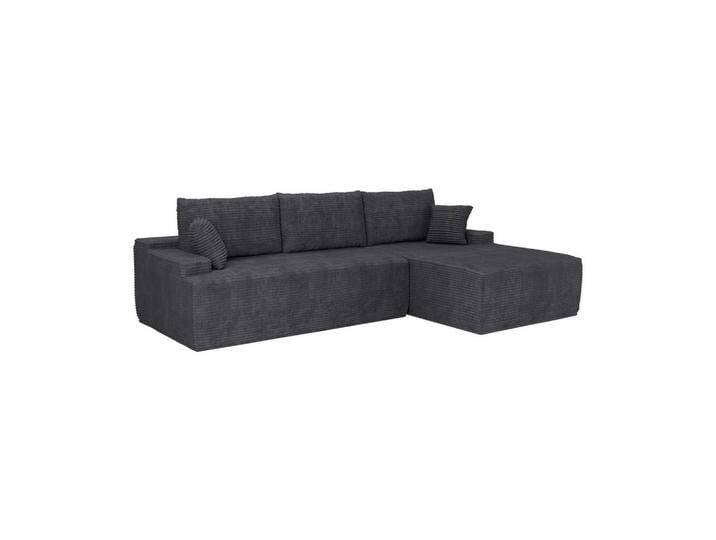 Juskys SOFA, Dunkelgrau, 250x155 cm, Wohnzimmer, Sofas & Couches, Wohnlandschaften, Ecksofas von Juskys