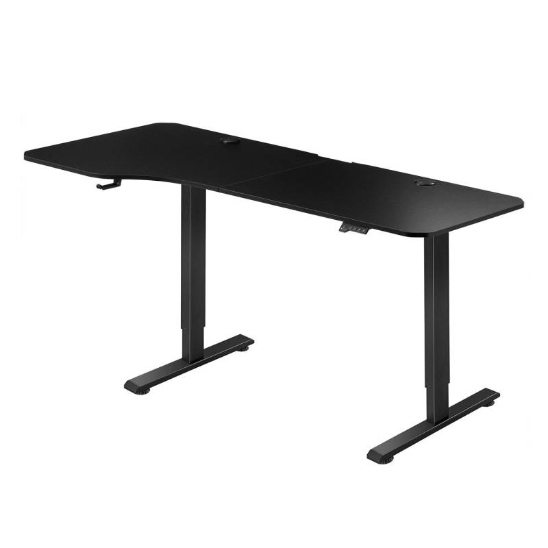 Juskys Schreibtisch Office Stand 160 x 75 cm mit Ablage Schwarz von Juskys