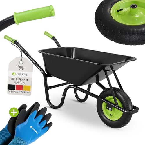 Juskys Schubkarre Garden - 100 Liter Volumen - 210 kg - Luftreifen mit Metall Felge - Wanne verzinkt - Garten Karre Schiebkarre Transportkarre Schwarz Juskys Schubkarre Garden - 100 Liter Volumen - 210 kg - Luftreifen mit Metall Felge - Wanne verzinkt - Garten Karre Schiebkarre Transportkarre Schwarz von Juskys