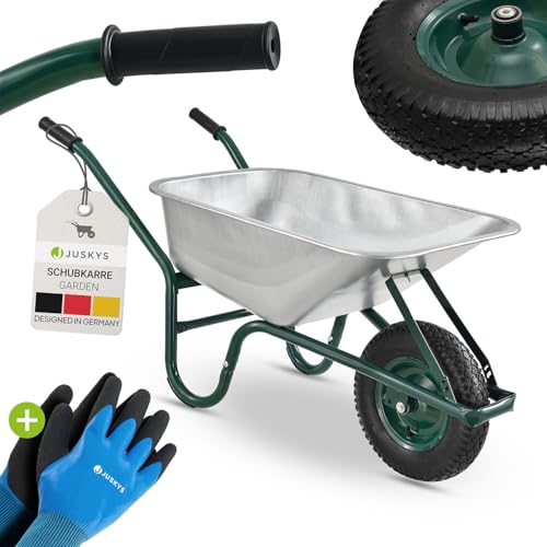 Juskys Schubkarre Garden - 100 Liter Volumen - 210 kg - Luftreifen mit Metall Felge - Wanne verzinkt - Garten Karre Schiebkarre Transportkarre Silber Juskys Schubkarre Garden - 100 Liter Volumen - 210 kg - Luftreifen mit Metall Felge - Wanne verzinkt - Garten Karre Schiebkarre Transportkarre Silber von Juskys