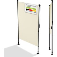 Senkrechtmarkise Barbados - Sonnen- & Sichtschutz, ausziehbar, Klemmmarkise ohne Bohren, wetterfest, wasserabweisend - 120x310 cm, Beige - Juskys Senkrechtmarkise Barbados - Sonnen- & Sichtschutz, ausziehbar, Klemmmarkise ohne Bohren, wetterfest, wasserabweisend - 120x310 cm, Beige - Juskys von Juskys