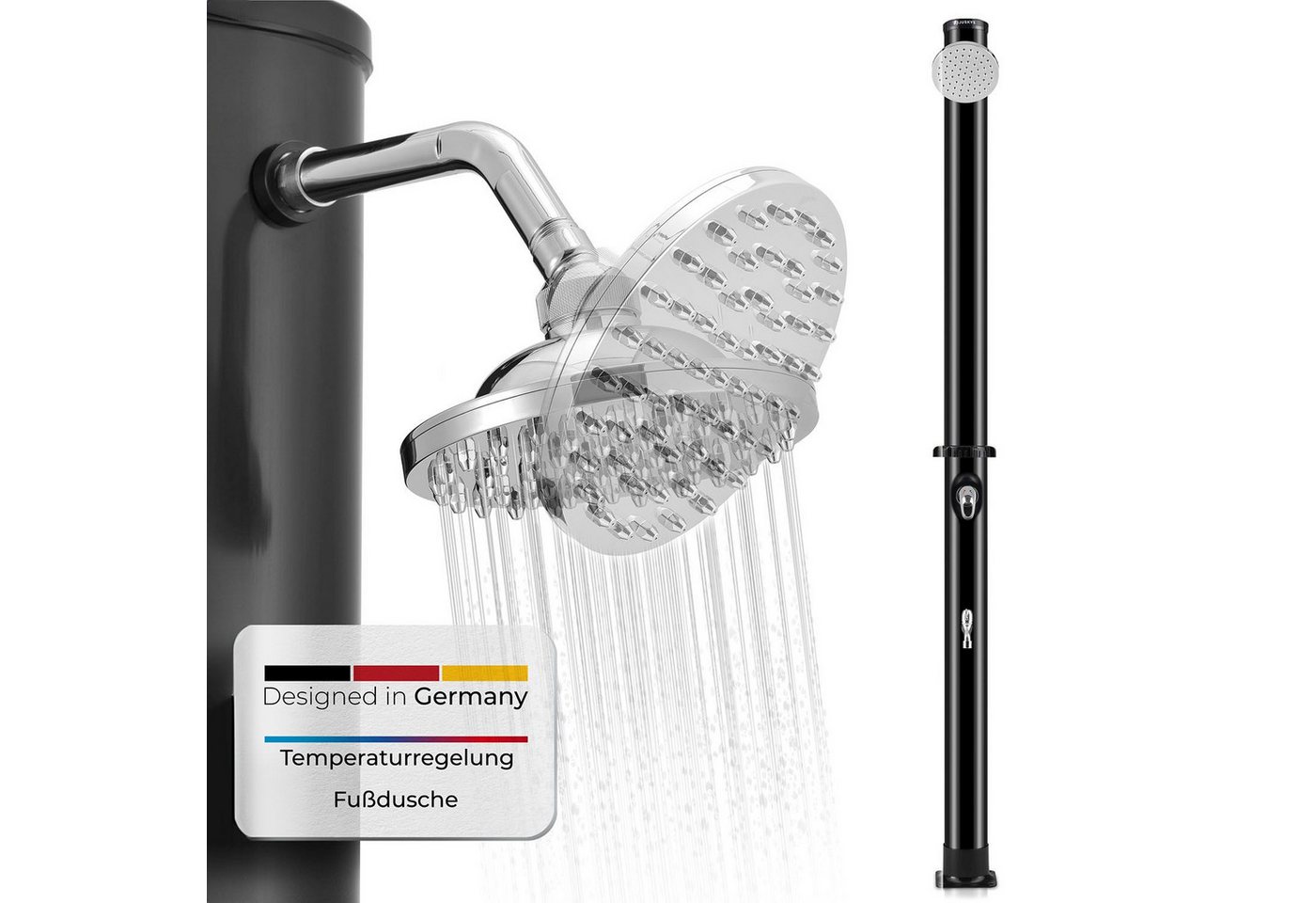 Juskys Solardusche Victoria, 20 L, schwenkbarer Duschkopf, stufenlose bis 60 °C, plus Fußdusche Juskys Solardusche Victoria, 20 L, schwenkbarer Duschkopf, stufenlose bis 60 °C, plus Fußdusche von Juskys