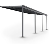 Terrassenüberdachung Borneo – Aluminium Terrassendach mit Doppelstegplatten Sonnenschutz Pergola Überdachung für Terrassen 6x3 m Anthrazit - Juskys von Juskys