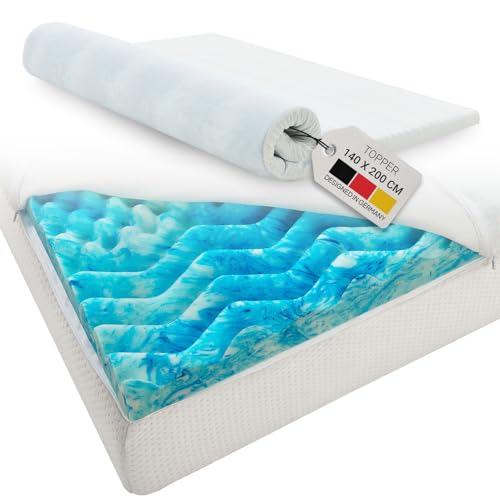 Juskys Topper 140x200 cm aus Memoryschaum, 7-Zonen orthopädisch & atmungsaktiv, 7cm Höhe, H2 - H3, Bezug waschbar Matratzentopper Matratzenauflage White Juskys Topper 140x200 cm aus Memoryschaum, 7-Zonen orthopädisch & atmungsaktiv, 7cm Höhe, H2 - H3, Bezug waschbar Matratzentopper Matratzenauflage White von Juskys