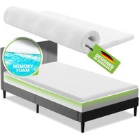 Orthopädischer Topper – 7 Zonen Matratzenschoner aus Memoryschaum – Matratzenauflage 7 cm dick H2 bis H3 für Boxspringbett - 140 x 200 cm - Juskys von Juskys