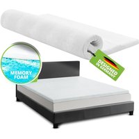 Orthopädischer Topper – 7 Zonen Matratzenschoner aus Memoryschaum – Matratzenauflage 7 cm dick H2 bis H3 für Boxspringbett - 180 x 200 cm - Juskys von Juskys