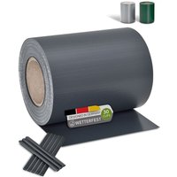 Juskys - pvc Sichtschutzstreifen Doppelstabmatten Zaun - 35m x 19 cm - 30 Befestigungsclips - Zaunfolie Sichtschutz Windschutz Garten Gartenzaun von Juskys