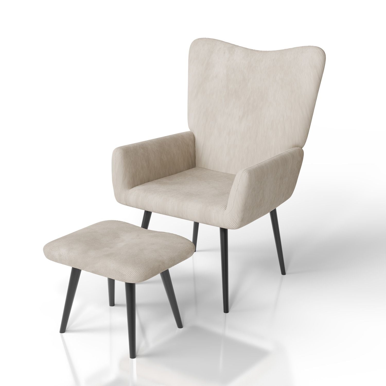 Ohrensessel mit optionalem Hocker Odense von Juskys