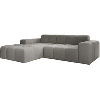 Sofa Merano - Ecksofa 3 Sitzer, Wohnzimmer Couch, in l Form, kleine Eckcouch, mit Ottomane, 245 cm breit - Links, Bouclé-Gewebe in Grau - Juskys Sofa Merano - Ecksofa 3 Sitzer, Wohnzimmer Couch, in l Form, kleine Eckcouch, mit Ottomane, 245 cm breit - Links, Bouclé-Gewebe in Grau - Juskys von Juskys