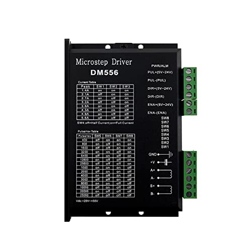 3D-Druckerzubehör DM556 5.6A stepper motor driver 42/57 tepper driver 5V / 24V einstellbarer Controller von Jusnboir
