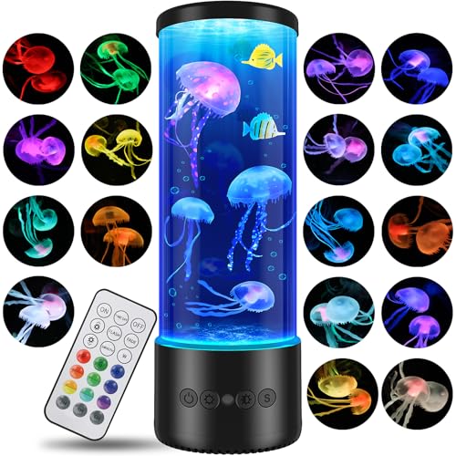 Juspota Quallen lampe mit 17 Farben und Fernbedienung, Jellyfish Lamp mit 4 Lichtmodi, LED Quallen Aquarium Lampe für Kinder Erwachsene Juspota Quallen lampe mit 17 Farben und Fernbedienung, Jellyfish Lamp mit 4 Lichtmodi, LED Quallen Aquarium Lampe für Kinder Erwachsene von Juspota