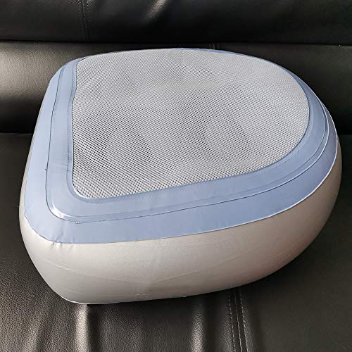 Whirlpool-Booster-Kissen mit Saugnäpfen, aufblasbares Spa-Kissen, PVC-Badewannen-Kissen, weiche Sitzrückenstütze, Booster-Pad für Erwachsene und Kinder zu Hause, Spa und Ruhe, Blau von Just E Joy