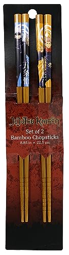 Jujutsu Kaisen Essstäbchen-Set – Yuji Itadori & Satoru Gojo – 2 Sets Bambus-Essstäbchen – 22 cm lang Jujutsu Kaisen Essstäbchen-Set – Yuji Itadori & Satoru Gojo – 2 Sets Bambus-Essstäbchen – 22 cm lang von Just Funky