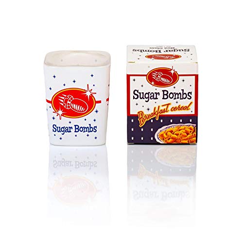 Just Funky Fallout Sugar Bombs Breakfast Cereal Square Shot Glass | 2 Ounce Shot Glass von Just Funky